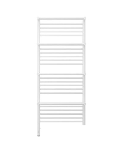 Полотенцесушитель электрический 1200х500 белый матовый МЭМ левый Сунержа Богема с полкой 3.0 30-5808-1250