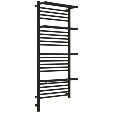 Полотенцесушитель электрический 1200х500 черный матовый МЭМ левый Сунержа Богема с полкой 3.0 31-5808-1250