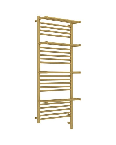 Полотенцесушитель электрический 1200х500 золотой матовый МЭМ правый Сунержа Богема с полкой 3.0 032-5809-1250