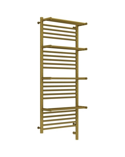 Полотенцесушитель электрический 1200х500 состаренная бронза МЭМ правый Сунержа Богема с полкой 3.0 05-5809-1250