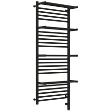 Полотенцесушитель электрический 1200х500 черный матовый МЭМ правый Сунержа Богема с полкой 3.0 31-5809-1250