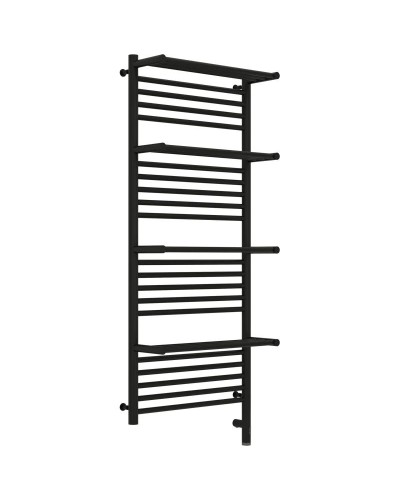 Полотенцесушитель электрический 1200х500 черный матовый МЭМ правый Сунержа Богема с полкой 3.0 31-5809-1250