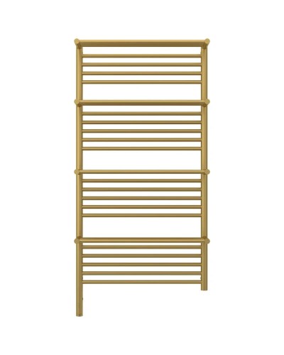 Полотенцесушитель электрический 1200х600 золотой матовый МЭМ левый Сунержа Богема с полкой 3.0 032-5808-1260