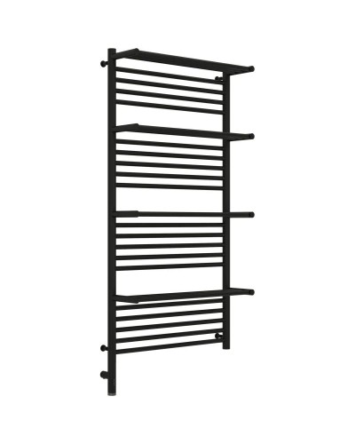 Полотенцесушитель электрический 1200х600 черный матовый МЭМ левый Сунержа Богема с полкой 3.0 31-5808-1260