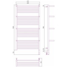 Полотенцесушитель электрический 1200х600 МЭМ правый Сунержа Богема с полкой 3.0 00-5809-1260