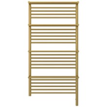 Полотенцесушитель электрический 1200х600 золотой матовый МЭМ правый Сунержа Богема с полкой 3.0 032-5809-1260