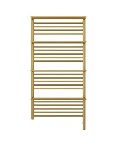 Полотенцесушитель электрический 1200х600 золотой матовый МЭМ правый Сунержа Богема с полкой 3.0 032-5809-1260