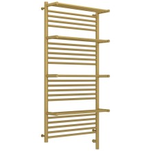 Полотенцесушитель электрический 1200х600 золотой матовый МЭМ правый Сунержа Богема с полкой 3.0 032-5809-1260