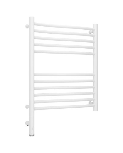 Полотенцесушитель электрический 600х500 белый матовый МЭМ левый Сунержа Флюид 3.0 30-5820-6050