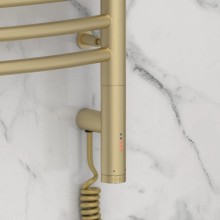 Полотенцесушитель электрический 600х500 шампань матовая МЭМ правый Сунержа Флюид 3.0 022-5821-6050