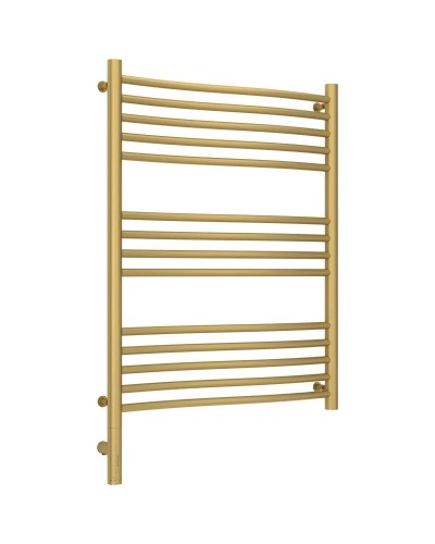 Полотенцесушитель электрический 800х600 золотой матовый МЭМ левый Сунержа Флюид 3.0 032-5820-8060