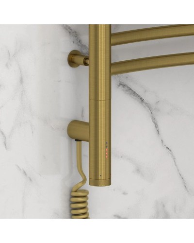 Полотенцесушитель электрический 800х600 состаренная латунь МЭМ левый Сунержа Флюид 3.0 051-5820-8060