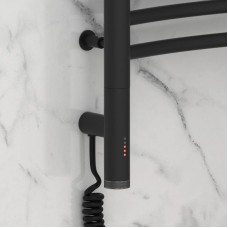 Полотенцесушитель электрический 800х600 темный титан муар МЭМ левый Сунержа Флюид 3.0 15-5820-8060