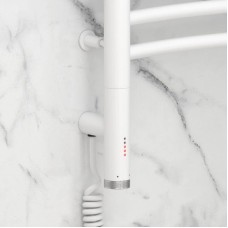 Полотенцесушитель электрический 800х600 белый матовый МЭМ левый Сунержа Флюид 3.0 30-5820-8060