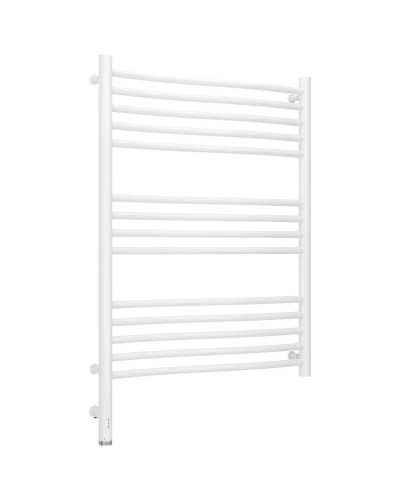 Полотенцесушитель электрический 800х600 белый матовый МЭМ левый Сунержа Флюид 3.0 30-5820-8060