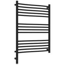 Полотенцесушитель электрический 800х600 черный матовый МЭМ левый Сунержа Флюид 3.0 31-5820-8060