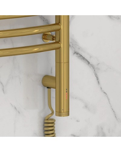 Полотенцесушитель электрический 800х600 золотой МЭМ правый Сунержа Флюид 3.0 03-5821-8060