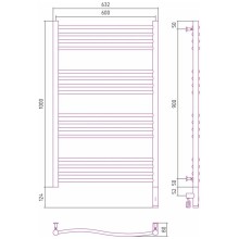 Полотенцесушитель электрический 1000х600 шампань МЭМ правый Сунержа Флюид 3.0 020-5821-1060