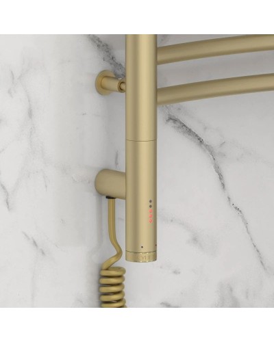 Полотенцесушитель электрический 800х500 шампань матовая МЭМ левый Сунержа Флюид 3.0 022-5820-8050