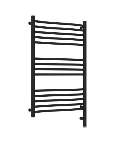 Полотенцесушитель электрический 800х500 черный матовый МЭМ правый Сунержа Флюид 3.0 31-5821-8050