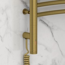 Полотенцесушитель электрический 1000х500 состаренная латунь МЭМ левый Сунержа Флюид 3.0 051-5820-1050