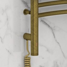 Полотенцесушитель электрический 1200х500 состаренная бронза МЭМ левый Сунержа Флюид 3.0 05-5820-1250