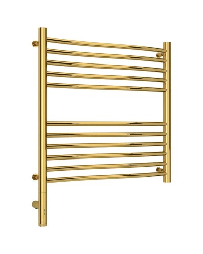 Полотенцесушитель электрический 600х600 золотой МЭМ левый Сунержа Флюид 3.0 03-5820-6060