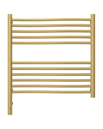 Полотенцесушитель электрический 600х600 золотой матовый МЭМ левый Сунержа Флюид 3.0 032-5820-6060