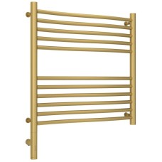 Полотенцесушитель электрический 600х600 золотой матовый МЭМ левый Сунержа Флюид 3.0 032-5820-6060