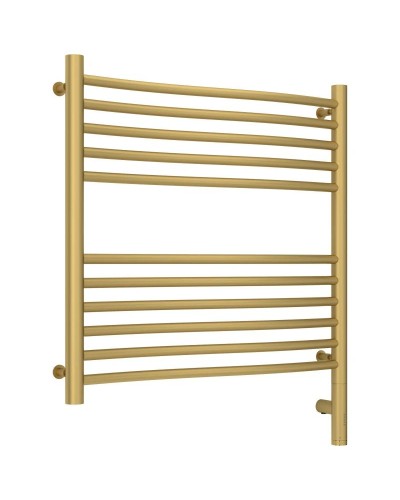 Полотенцесушитель электрический 600х600 золотой матовый МЭМ правый Сунержа Флюид 3.0 032-5821-6060