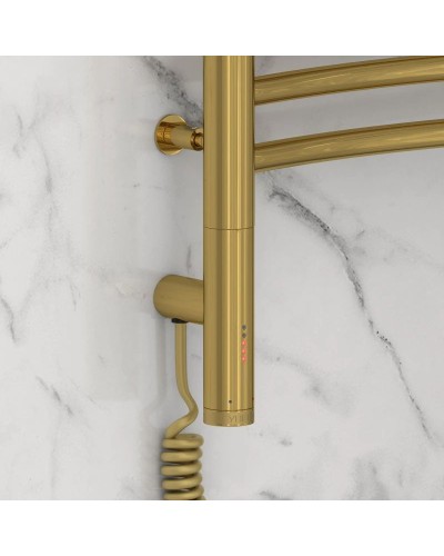 Полотенцесушитель электрический 1200х600 золотой МЭМ левый Сунержа Флюид 3.0 03-5820-1260