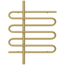 Полотенцесушитель электрический 800х600 золотой матовый МЭМ левый Сунержа Эпатаж 3.0 032-5850-8060