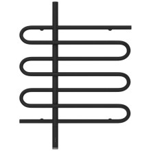 Полотенцесушитель электрический 800х600 черный матовый МЭМ левый Сунержа Эпатаж 3.0 31-5850-8060