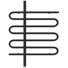 Полотенцесушитель электрический 800х600 черный матовый МЭМ левый Сунержа Эпатаж 3.0 31-5850-8060