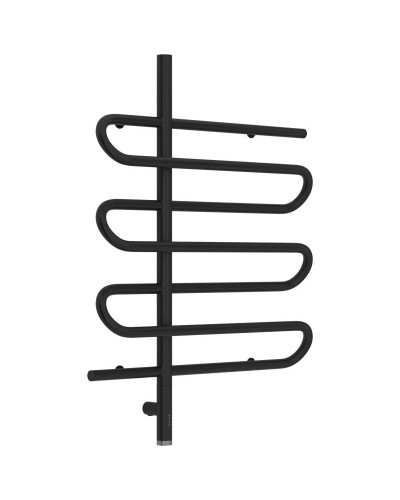 Полотенцесушитель электрический 800х600 черный матовый МЭМ левый Сунержа Эпатаж 3.0 31-5850-8060