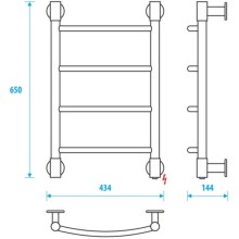 Полотенцесушитель электрический 650x400 Energy H2 EETR0000H26040R903M