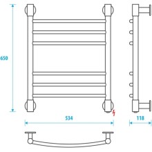 Полотенцесушитель электрический 650x500 Energy Ergo2 EETR0ERGO26550R903M