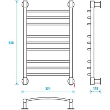 Полотенцесушитель электрический 850x500 Energy Ergo2 EETR0ERGO28550R905M