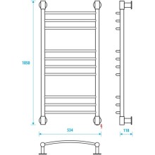 Полотенцесушитель электрический 1050x500 Energy Ergo2 EETRERGO210550R903M