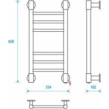 Полотенцесушитель электрический 650x300 прямой Energy Ergo2 P EETRERGO2P653000000