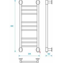 Полотенцесушитель электрический 850x300 прямой Energy Ergo2 P EETRERGO2P853000000