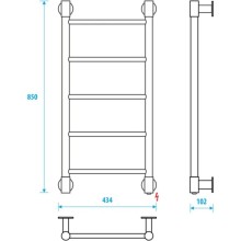 Полотенцесушитель электрический 850x400 Energy H2 EETR0000H28540R903M