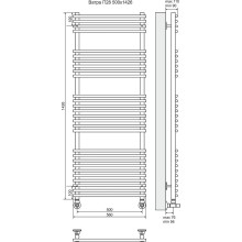 Водяной полотенцесушитель Terminus Ватра П28 500x1426 4620768886614 Хром