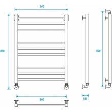 Полотенцесушитель водяной 800x500 Energy Techno EWTR0TECH0805000000