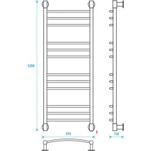 Полотенцесушитель электрический 1250x500 Energy Ergo2 EETR0ERGO21255R903M
