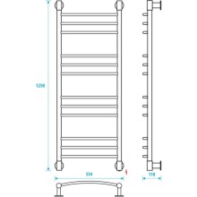 Полотенцесушитель электрический 1250x500 Energy Ergo2 EETR0ERGO21255R905M