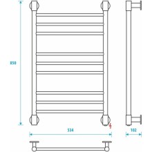 Полотенцесушитель электрический 850x500 Energy Ergo2 P EETRERGO2P8550R903M