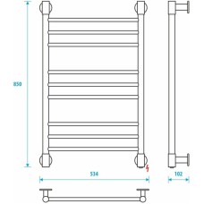Полотенцесушитель электрический 850x500 Energy Ergo2 P EETRERGO2P8550R903M