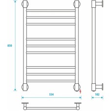 Полотенцесушитель электрический 850x500 Energy Ergo2 P EETRERGO2P8550R905M