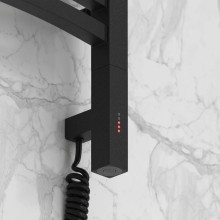 Полотенцесушитель электрический 600х400 темный титан муар МЭМ правый Сунержа Аркус 3.0 15-5705-6040